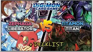 *NEW* Zephagamon vs Titamon • BT24 Gameplay + Decklist | DCGO | Digimon TCG