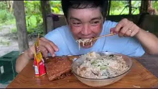 Lechon kawali at Misua Mukbang | Filipino food | Mukbang Philippines 