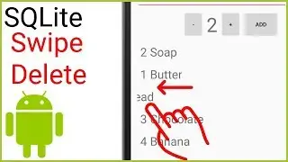 SQLite + RecyclerView - Part 3 - DELETING ROWS WITH ITEM TOUCH HELPER - Android Studio Tutorial