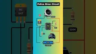 🚨How To Make Police Siren Circuit Using The UM3561🚨 #electronicproject #diy #siren #shorts
