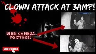 Real clown attack captured on doorbell camera! #scary #horrorshorts #subscribe