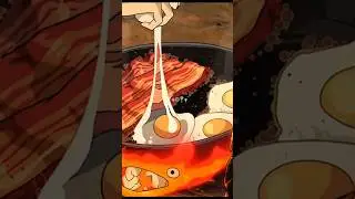Ghibli Foods 🥓🍳🧀☕️ #ghiblifilms #anime #viralshorts #animeseries