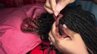 ASMR scalp check, hair play, elastic band sounds, & scratches. #asmr #asmrscratching