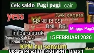 BUKTI CEK SALDO PKH BPNT TAHAP 1 MINGGU 15 FEBRUARI 2026 KEJUTAN INI DIA HASILNYA CAIR.. CAIRR