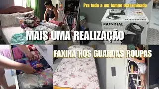 FAXINA E ORGANIZAÇÃO NOS GUARDA ROUPA|MINHA SOGRA VAI VIM ♥️PRESENTE E COMPRINHAS🛍️🎁