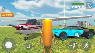 Flying Cessna 172 Airplane Bugatti Chiron Ferrari Cars Indian Bikes Open World Gameplay.