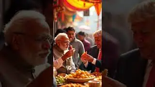 Golgappa Diplomacy When Modi Met Trump Over Chaat😊🇮🇳!Viral Al short #aishorts