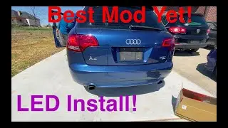 Установка светодиодных задних фонарей Audi A4 Wagon