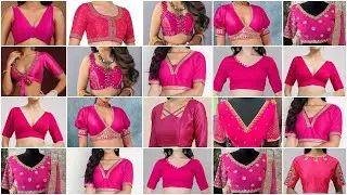 Pink Blouse Front Neck Designs 2026 |💗Pink Blouse Design Front Side | Latest Pink Blouse Neck Design