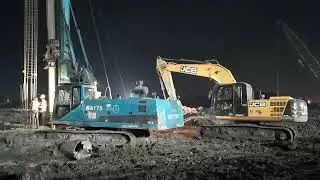 Excavator Operator with extreme skills Doing a perfect job | JCB JS205 Excavator | Bored piles |