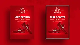 Design Custom poster in photoshop cc 2021 | Shoes poster design in photoshop cc