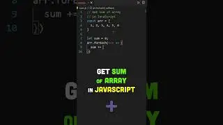 Get Sum of Array in JavaScript! 