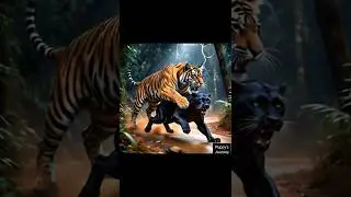 Tiger Saves Puppy from Black Panther Attack | Emotional Animal Fight#thepuppysjourney