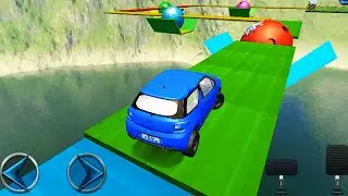 Crazy Ramp Car Stunts Parking Games - Impossible Tracks - Compact Stunt Car Driving 2020