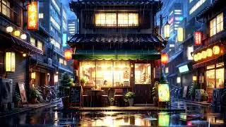 Cozy Tokyo Rain Escape: Endless Night in Anime Caf&eacute; ASMR for Study & Sleep #Tokyo #Anime #ASMR