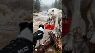 A Brave Dog Saved a Fox Family in Danger#kindness  #wildlife #animals  #dogs
