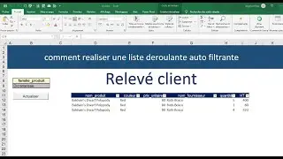 Créer une Liste Déroulante Auto-Filtrante sur Excel | Tutoriel Pas à Pas