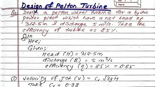 Unit:7 | Hydro Electrical Machine | Design of Pelton Turbine | Hydropower Engineering | Prashant YT
