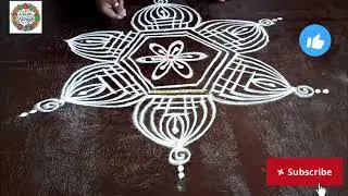 5x3 Dots Daily Use Rangoli | Beautiful Padi Kolam | Easy & Simple Design Muggulu | Sikku Kolam