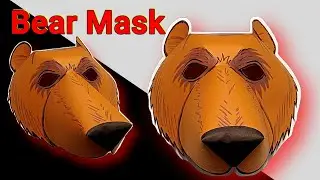 how to make bear mask | bear mask | animal mask making | bear craft | paper mask