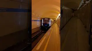 🔵Обкатка синего &laquo;Балтийца&raquo;, на станции Проспект Просвещения 🚇 | #метро, #спб, #балтиец, #спб
