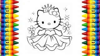 Как нарисовать мультяшную Hello Kitty 🎀 | Простой рисунок для детей