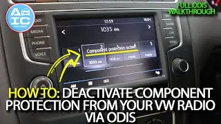How To: Deactivate Component Protection From Your VW Radio Via ODIS