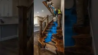 Epoxy Resin stairs design &ndash; modern transformation ✨