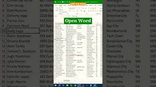 Mail merge in word ‼️ #shorts #mailmerge #computerexcel #computer