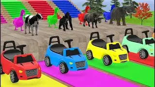 COLOUR 3D PAINT ANIMAL CARTOON FOUNTAIN CROSSING ANIMAL   funny animal ,COW CARTOON
