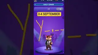 Hamster Kombat Dev Game Daily Cipher 3-4 September | Hamster Kombat Daily Cipher Code | Daily Combo