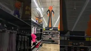 Walmart Halloween display in August