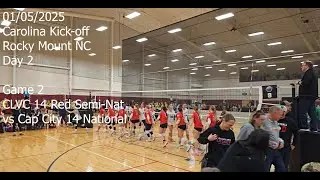 Day 2 | Game 2 | 2025 Carolina Kick-off | Rocky Mount NC | CLVC 14 Red Semi Nat vs Cap City 14 Nat