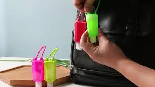 PET Protable Refillable Hand Saniziter Bottles with silicon holder
