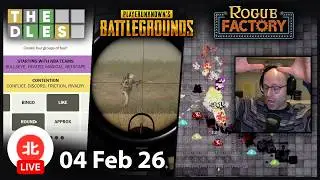 THE DLES / PUBG: Battlegrounds / Rogue Factory - 04 Feb 2026 - Unofficial Northernlion VOD