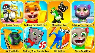 Honey Bunny, Pet Gold Run, Monster Lab, Talking Tom Jetski, Going Balls, Talking Tom Candy Run...