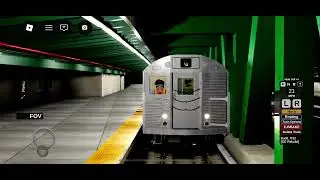 Operating a R32 g train from church avenue to Bedford nostrand avenue in Roblox crosstown line 