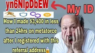 How to register yourself with my refferal link on metaforce and earn alot of money