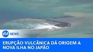 Erup&ccedil;&atilde;o vulc&acirc;nica submarina d&aacute; origem a nova ilha na costa do Jap&atilde;o | #SBTNewsnaTV (10/11/23)