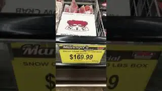 Snow crab legs 10 lbs box for $ 169.99