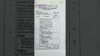 Class 10 half yearly exam 2024 English syllabus #marksdistribution #exam #hslcexam #seba #hslc2025