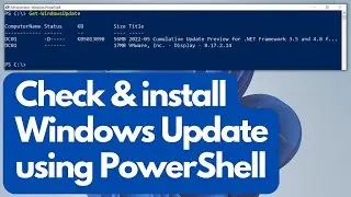 Проверка и установка обновлений Windows с помощью Powershell