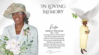 Memorial Service of Pastor Alletha P. Simmonds