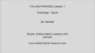 Learn Italian for free: Italian Phrases Lesson 1 Saluti - Greetings
