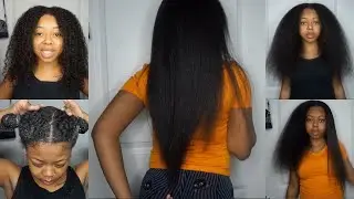 WATCH ME STRAIGHTEN MY HAIR | TAILBONE LENGTH | DEEP CONDITION + BLOW DRY ROUTINE