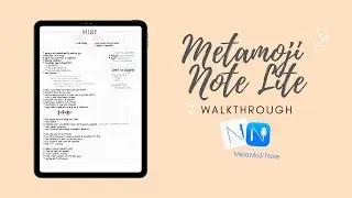 Metamoji Note Lite Walkthrough | FREE note taking app ✨