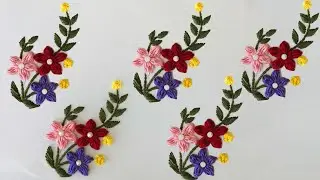 Hand Embroidery: Small Flower Embroidery - Embroidery For All Over The Dresses - Needle Work