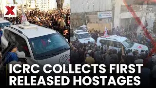 ICRC Convoy Arrives In Gaza To Collect Released Hostages | Trump Heads To Israel | NewsX World