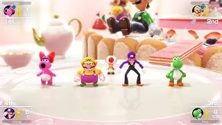 Mario Party Superstars #776 Peach's Birthday Cake Yoshi vs Birdo vs Waluigi vs Wario