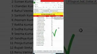 Voter or Non Voter Eligibility #excel #excelshorts #shortsvideo #shorts #exceltips